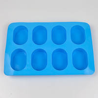 DIY 6/8-Hohlstelle-Ellipse-Seifenform Seife-Herstellungsform Silikon-Kerzenformen handgemachte Seife-Form mit individuellem Logo-Design