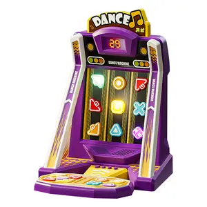 Parmak dans makinesi oyuncaklar Mini atari makinesi düğme oyunu 2 oyun modları ile renk ve şekil meydan okuma bellek oyunu tanımak