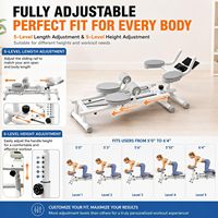 Appareil d'exercice multifonctionnel pliable pour la taille, machine de fitness à écran LED pour étirements lombaires