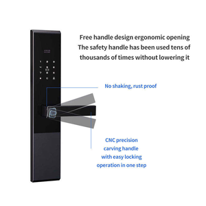 เหล็กคุณภาพสูง TTLock Tuya Smart Biometric WiFi สำหรับ Cloud Door Lock ระบบปลดล็อคด้วยลายนิ้วมือ รุ่น X2 สำหรับประตูอลูมิเนียม - Product Image 4