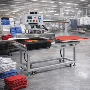 Industrial Commercial Double Station Pneumatic Heat Press Machine 40x60cm For Textile Garment DTF Production