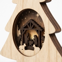 Décoration de traîneau de rennes en contreplaqué 3D |   Ornement de table de Noël personnalisé |   XIAOYAN AW061 Fournitures de Fêtes en Gros 2026