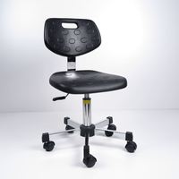 Chaise en mousse PU antistatique réglable tabouret ESD relaxant avec dossier en tissu pour salle blanche chaise antistatique noire