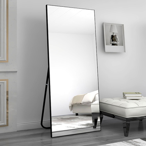 Miroir de salon à cadre complet en alliage d'aluminium très vendu en usine miroir de maquillage rectangulaire de grande taille pour coiffeuse miroir long de maquillage - Product Image 2