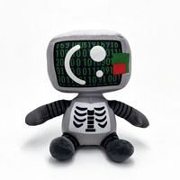 Nuevo Producto de Alta Gama, Peluche Artístico con Forma de Calavera de Computadora y Televisión, Robot de Peluche, Muñeco Suave y Adorable, Regalo de Anime y Videojuegos