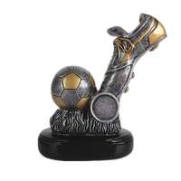 Trophée de football en résine Weivista avec plaque nominative personnalisée pour club, idéal pour les tournois de saison et les championnats