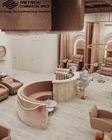 Décoration de salon haut de gamme personnalisée Design tendance vitrine de comptoir de salon de coiffure et d'ongles pour femmes
