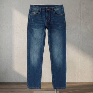 Nouveau Jean Homme Décontracté Coupe Droite Slim en Toile Anti-rétrécissement Léger Style Anglais avec Braguette Zippée Taille Mi-Haute Printemps - Product Image 3