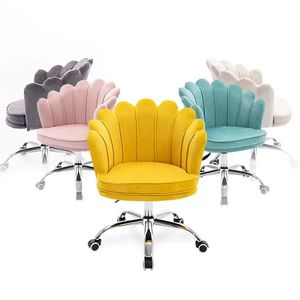 Chaise pivotante de bar à la maison moderne Salle confortable en velours une crèche avec cadre en métal Application d'hôtel Matériau PU - Product Image 1