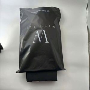 Biodegradable Eco Friendly Custom LOGO Poly Matte Black Mailer Envelope Courier Package Bag for Shipping Clothing Mailing Bags - Product Image 4