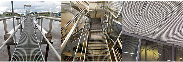 Galvanized Catwalk Serrated Anti Corrosion Heavy Duty Construction Steel Grating