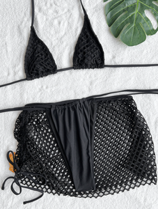 STOCK 6 Couleurs SANS PAD Mini Bikini Ensemble Résille Superposition 3 Pièces Maillots De Bain <span class=keywords><strong>Voir</strong></span> À Travers La Plage Jupe Cover Ups - Product Image 6