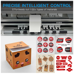 Máquina de corte de etiquetas con alimentación automática H370S, corte de contorno con cámara a 1200 mm/s, troqueladora digital para hojas de pegatinas tamaño A3+ - Product Image 4