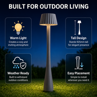 Lampes LED de jardin haut de gamme, éclairage décoratif extérieur de luxe, forme conique rayée, étanche, pour villas et complexes haut de gamme