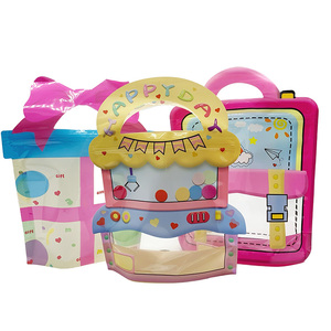 Sacs Mylar refermables anti-odeur en forme <span class=keywords><strong>d</strong></span>écoupée, mignons, en stock, pour bonbons, pochettes verticales, sacs cadeaux de Noël - Product Image 5