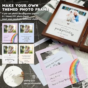 Wooden Pet Photo <b>Frame</b> Flip Top Storage Box With Ink Pad Pet Keepsake Display Stand Solid Wood Handmade Rectangle Horizontal - Product Image 5