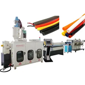 Máquina de producción de tubos de Cable corrugado, Flexible, plástico PA/PP/PE, fabricante de máquina con certificado CE