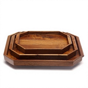 Custom Crafted Wooden <b>Serving</b> <b>Tray</b> Tailor-Made Shape Size Wooden <b>Handle</b> Elegant Dining Decor Multifunction Easy Storage <b>Trays</b> - Product Image 1