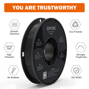 Filament d'imprimante 3D professionnel <span class=keywords><strong>ERYONE</strong></span> <span class=keywords><strong>TPU</strong></span> 1,75 mm 1 kg, flexible, haute élasticité, précision dimensionnelle ±0,02 mm - Product Image 5