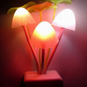 20V 3 LED Wall <b>Light</b>-control Sensor Night <b>Light</b> Induction Dream Fung Mushroom Lamp Home Bedroom Decoration EU & US <b>Plug</b> - Product Image 5