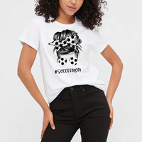Nouveaux transferts DTF pour filles sur le thème du football, prêts à être pressés sur les t-shirts