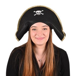 Halloween Cosplay <span class=keywords><strong>Pirate</strong></span> Costume Accessoires Adulte Feutre Tricorne Capitaine Morgan Jack Sparrow <span class=keywords><strong>Pirate</strong></span> Chapeau - Product Image 1