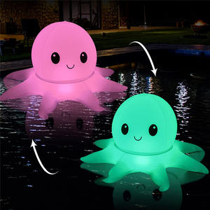 Luces de piscina flotantes de pulpo con energía <span class=keywords><strong>solar</strong></span> 20 pulgadas 16 colores RGB que cambian Luz de bola LED pulpo inflable con Linda sonrisa - Product Image 1