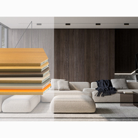Parfait pour les intérieurs haut de gamme, finition élégante et durable, panneau composite bois-aluminium