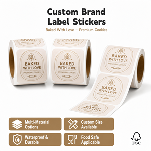 Etiquetas de Alimentos Ovaladas Personalizadas, Resistentes al Agua y al Aceite, Adhesivas, de Papel Duradero, para Empaquetado de Productos Horneados - Product Image 2