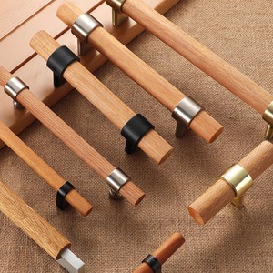 Japanese Style Solid Wood Furniture Handle Bar Zinc Alloy Drawer Pulls Durable Modern Simple Design - Product Image 1