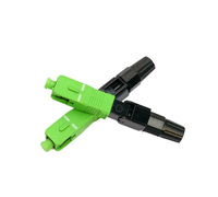 Connecteur rapide SC/APC à faible perte d'insertion pour réseau FTTH, connecteur de câble à fibre optique monomode simple en ABS