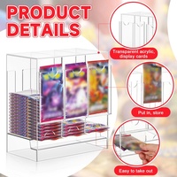Distributeur de rangement 3 emplacements en acrylique moderne, écologique, étanche, anti-poussière, haute transparence pour boosters Pokémon et autres