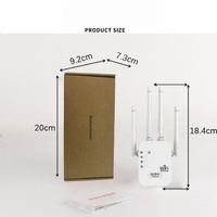 Répéteur WiFi extérieur blanc à gain élevé pour la maison, 1200 Mbps, double bande, 4 antennes, sortie 20 dBm, couverture longue portée 100-120 m²