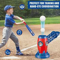 Máquina de lanzamiento de béisbol con control remoto, juego de pelota de camiseta para niños pequeños, juego de entrenamiento deportivo al aire libre para practicar swing y hit