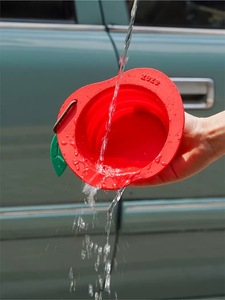 Mangkuk buah jeruk mewah desain ramah lingkungan silikon, mangkuk hewan peliharaan dapat dilipat, Anti tumpah makanan dan air untuk anjing dan kucing - Product Image 6