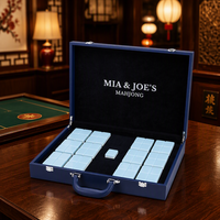 Coffret de Mahjong de Voyage Personnalisé en Cuir PU Neuf, Boîte Portable de Mahjong à Frotter à la Main, Idéal pour Visiter les Parents et les Amis