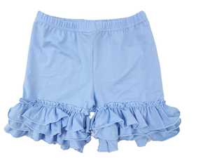 Pantalones cortos cómodos de verano para niñas y niños, pantalones cortos informales suaves con dobladillo de algodón 100% con volantes, calzoncillos bóxer de encaje, pantalones cortos con glaseado para niñas - Product Image 5