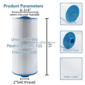Cartouche <span class=keywords><strong>de</strong></span> filtre <span class=keywords><strong>de</strong></span> spa compatible <span class=keywords><strong>de</strong></span> remplacement 6000-383A 6000-383 6CH-960 FC-2800 pour <span class=keywords><strong>Jacuzzi</strong></span> Hot Tub Things - Product Image 4