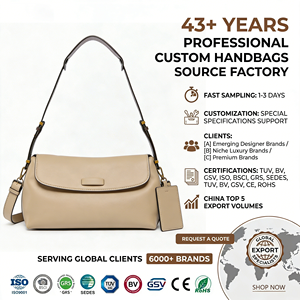 Bolso de Mano Elegante y Estructurado de Piel Sintética Suave Color Camel, Estilo Minimalista con Solapa, para Oficina o Uso Diario, Personalizable OEM - Product Image 1