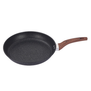 Juego de 3 <span class=keywords><strong>sartenes</strong></span> antiadherentes de fábrica con mango de madera, fondo plano, barato, en stock, para regalo, <span class=keywords><strong>ollas</strong></span> <span class=keywords><strong>y</strong></span> <span class=keywords><strong>sartenes</strong></span> al por mayor para el hogar - Product Image 3