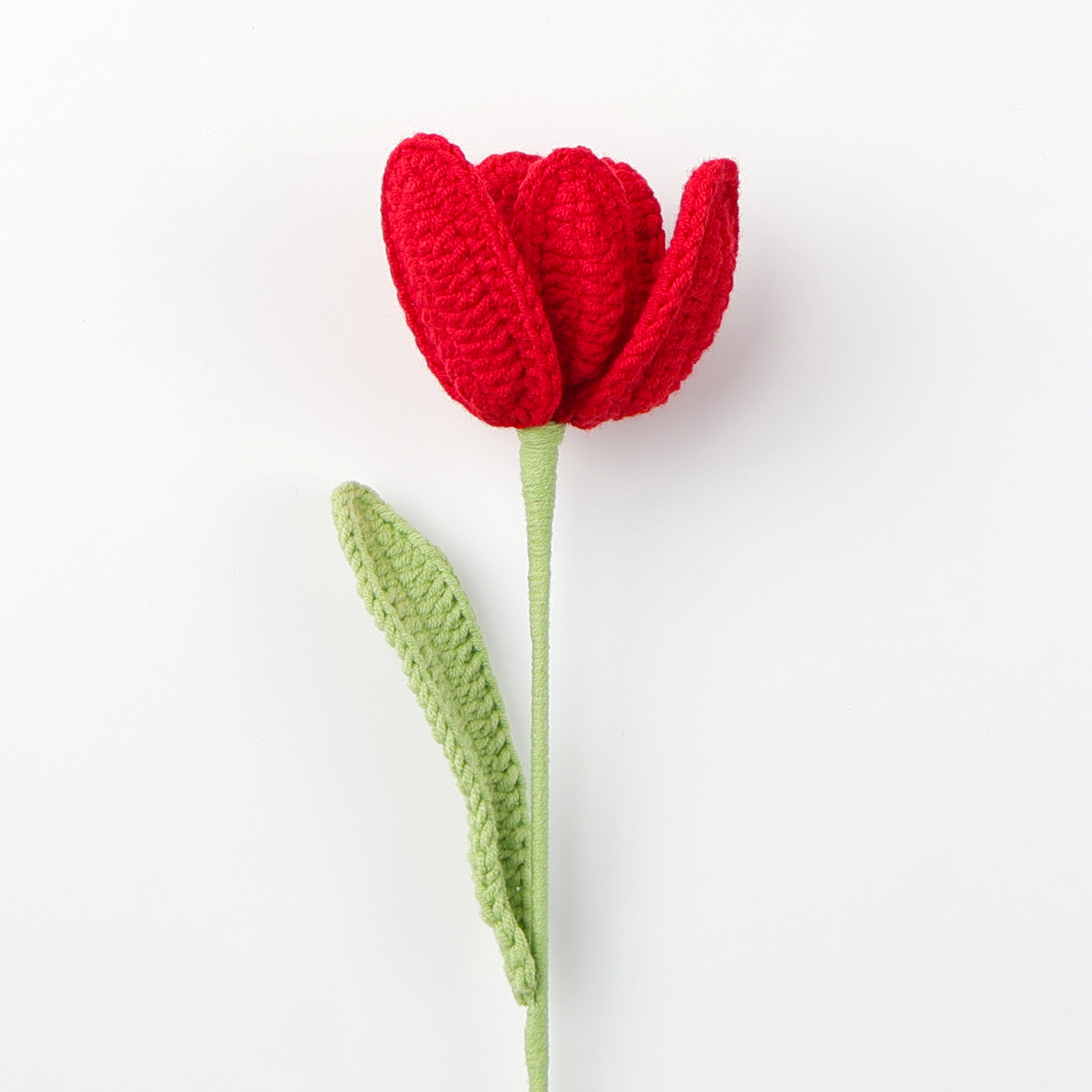 Snow five open tulip branch - red