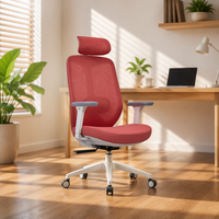 Chaise de bureau ergonomique de luxe moderne avec accoudoirs réglables pour salle de conférence, salle de réunion, gaming, travail informatique, bureau de direction et bureau à domicile