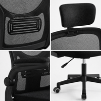 Chaise de bureau confortable avec dossier en maille, appui-tête réglable et pivotante, idéale pour la maison, le bureau, les salles de conférence et le personnel