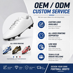 Chaussures de football personnalisées, crampons de <span class=keywords><strong>rugby</strong></span>, chaussures d'entraînement respirantes, légères, antidérapantes pour hommes et femmes, fabrication OEM - Product Image 5