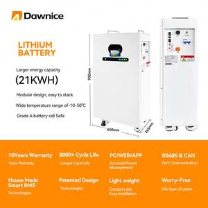 Dawnice Hot Lifepo4 400ah 48v 51.2v 20kwh 10kwh Garantie domestique de 10 ans Stockage Batteries Énergie Batterie au lithium - Product Image 3