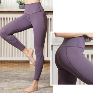 Leggings Deportivos de Yoga para Mujer, Color Morado, Sin Costuras, de Alta Calidad, para Entrenamiento, Fitness y Gimnasio - Product Image 1