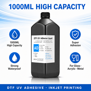 Colle UV DTF OCB, adhésif liquide UV DTF 1000ml, colle pour étiquettes en cristal imprimable par jet d'encre pour imprimantes dotées de la technologie de colle UV - Product Image 1
