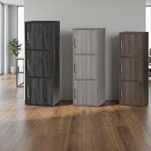 Solide Classeur SU 801 Étagères Bibliothèque Vitrée Panneau De Particules Rangement Salon Haute Durabilité Pour Le Bureau À Domicile Malaisie - Product Image 2