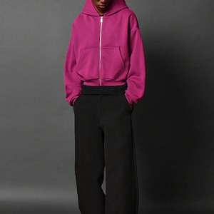 All'ingrosso <span class=keywords><strong>felpe</strong></span> da <span class=keywords><strong>uomo</strong></span> <span class=keywords><strong>viola</strong></span> top di moda personalizzate con stampa digitale oversize Streetwear giacca con cappuccio - Product Image 4