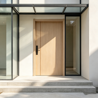 Porte intérieure en noyer de style européen, sans peinture, insonorisée, résistante à l'humidité, pour chambre à coucher, pour la maison